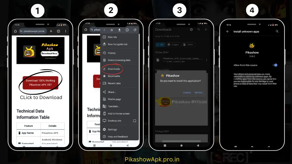 How to install Pikashow app